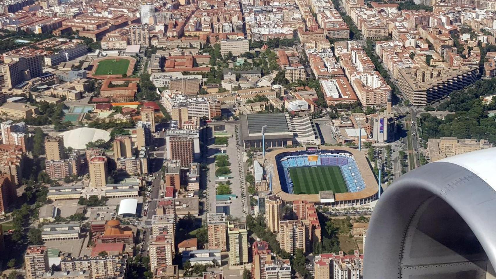 El barrio Romareda desde arriba.