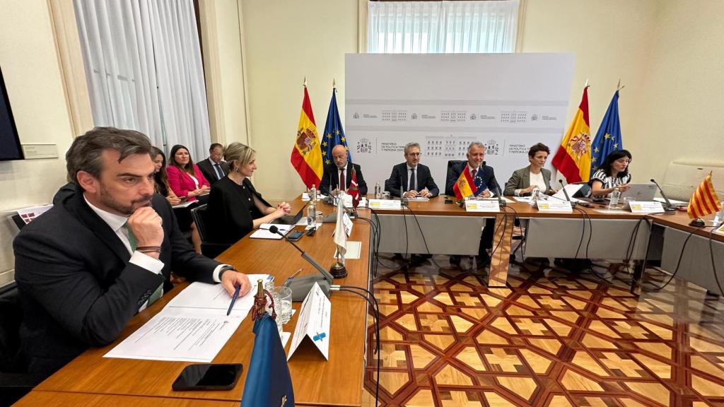 Diego Calvo durante la reunión.