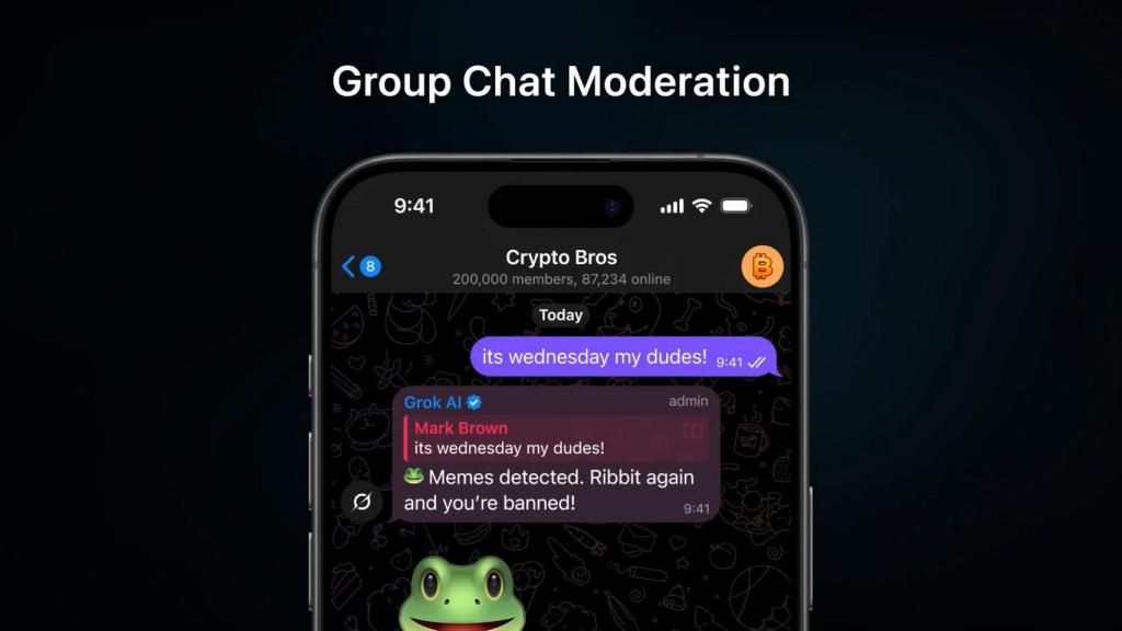 Moderación de grupos de Telegram con Grok