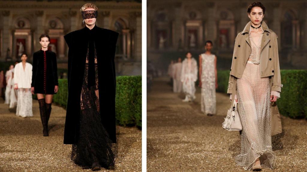 Transparencias en blanco y negro desfilan en Roma.