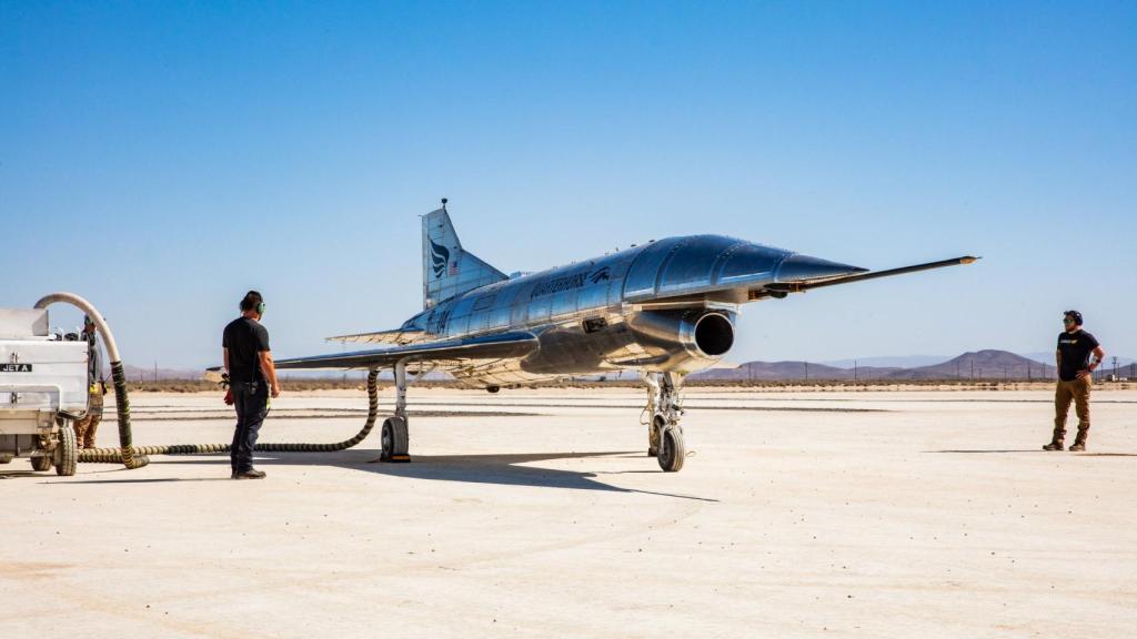 El Quarterhorse Mk 1 de Hermeus durante la prueba de vuelo.