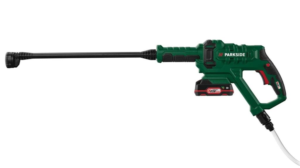 La hidrolimpiadora recargable 20 V de Parkside.