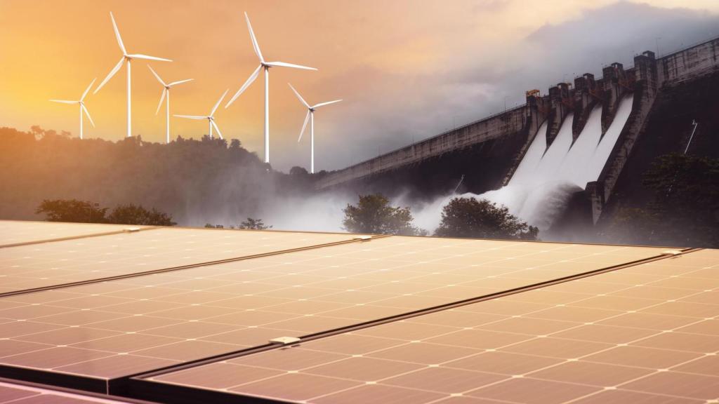 Paneles solares, presas y turbinas eólicas: las energías renovables.
