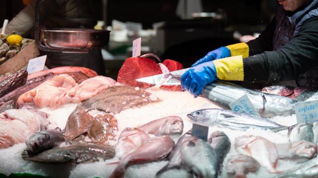 Pescadería en España.