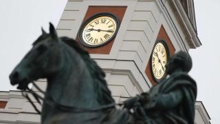 El reloj de la Puerta del Sol de Madrid.