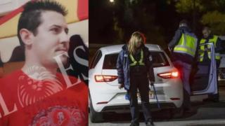 A la izquierda, una foto de Juan José Ruiz Cerezo, fallecido en el accidente laboral ocurrido en la fábrica de armamento alemana Rheinmetall Expal Munitions en Javalí Viejo; y a la derecha, varios agentes investigan la zona el mismo día del suceso.