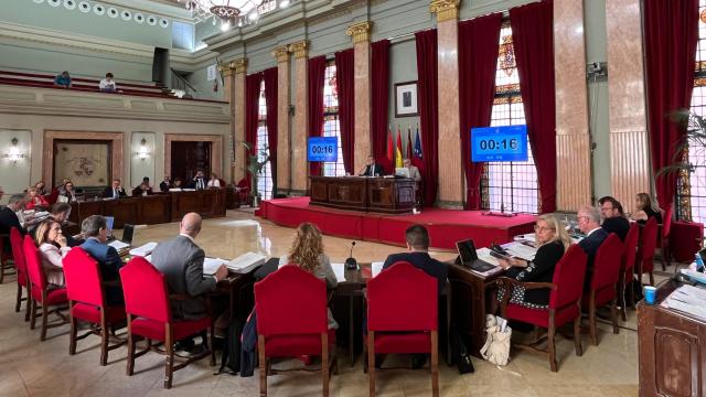 El Pleno del Ayuntamiento de Murcia celebrado este jueves por la mañana.