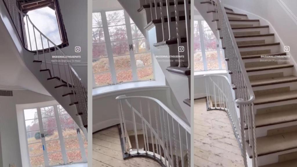 La escalera con peldaños de madera de la casa de Richard Gere se venden en internet.