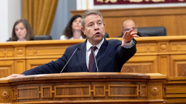 Emiliano García-Page, este jueves en las Cortes de Castilla-La Mancha.