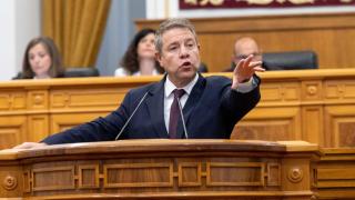 Emiliano García-Page, este jueves en las Cortes de Castilla-La Mancha.