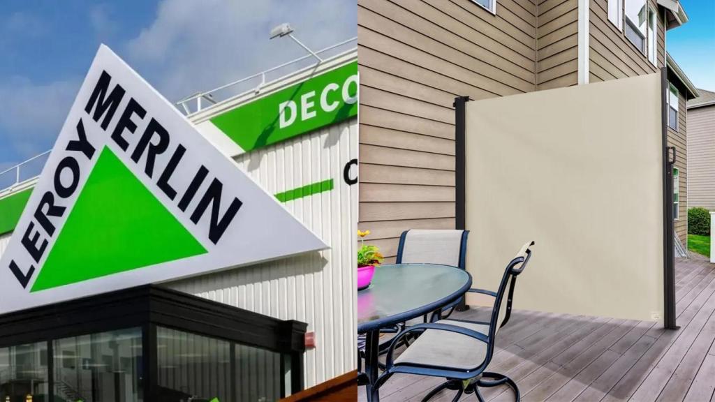 Fotomontaje con el producto de Leroy Merlin y el logo de la cadena de establecimientos.