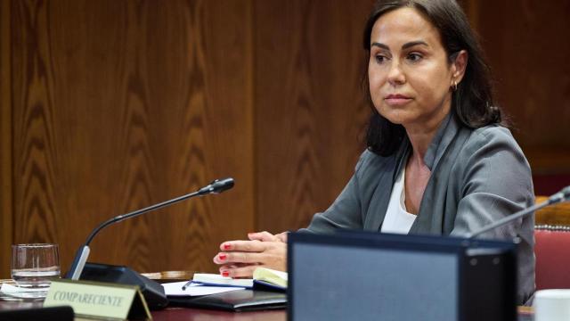 La expresidenta de Adif y ex secretaria de Estado de Transportes, Isabel Pardo de Vera, durante su segunda comparecencia ante la comisión de investigación sobre el 'caso Koldo', en el Senado.