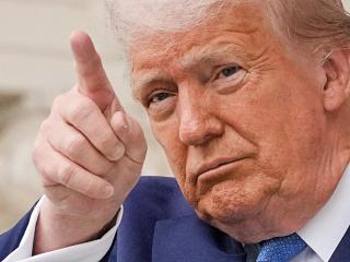 Donald Trump, durante la celebración anual del Día Nacional de los Caídos.