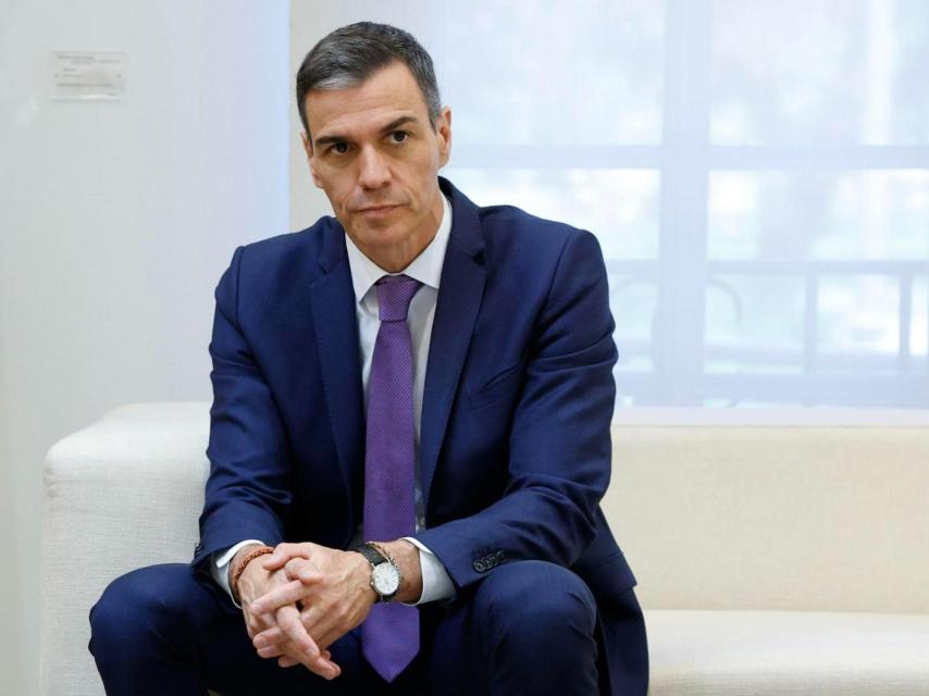 Pedro Sánchez, presidente del Gobierno, este miércoles en Moncloa.
