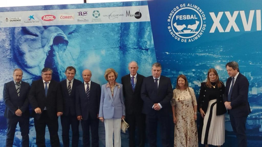 La reina Sofía respalda en Ourense el compromiso solidario de los bancos de alimentos