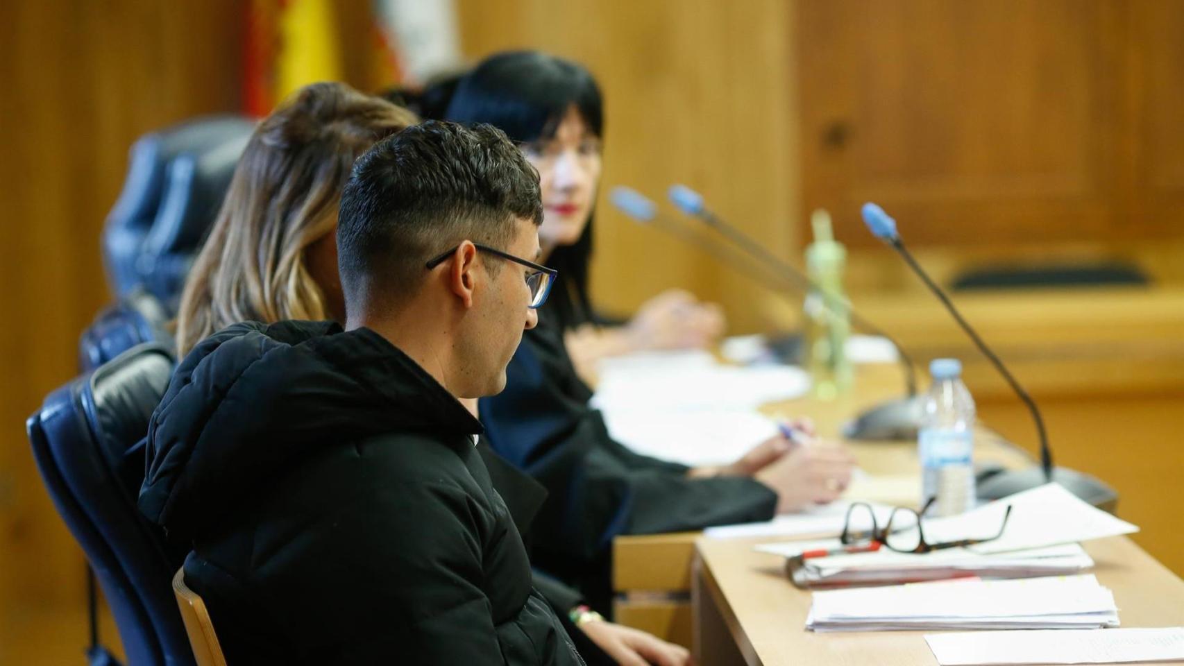 El autor confeso de la muerte de Cristina Cabo, J.U.V.S. durante el juicio por el asesinato de Cristina Cabo en la Audiencia Provincial de Lugo.