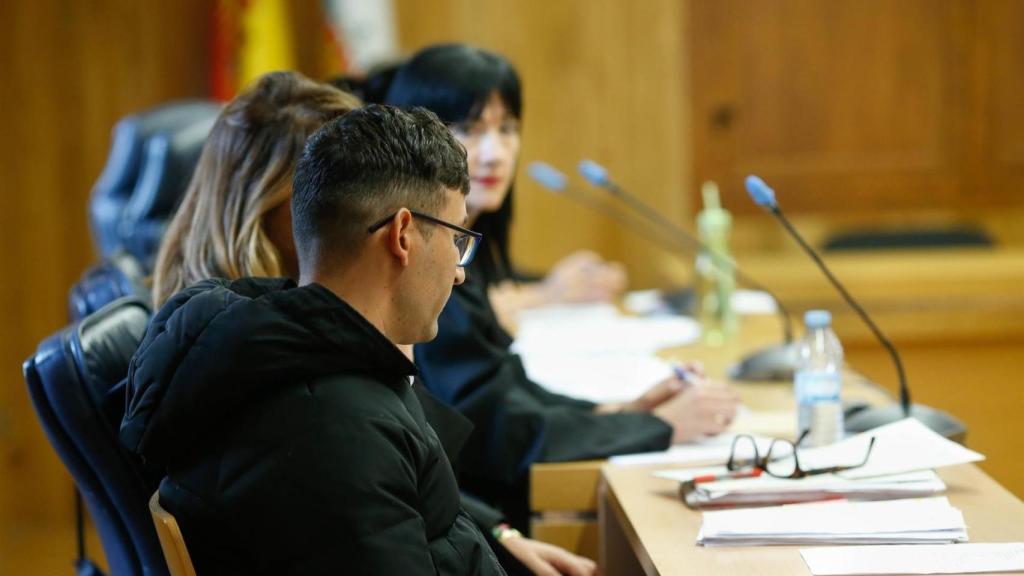 El autor confeso de la muerte de Cristina Cabo, J.U.V.S. durante el juicio por el asesinato de Cristina Cabo en la Audiencia Provincial de Lugo
