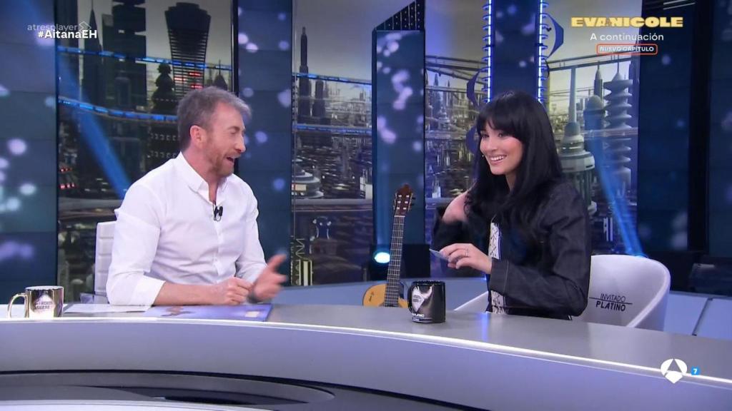 Aitana y Pablo Motos en 'El Hormiguero'.