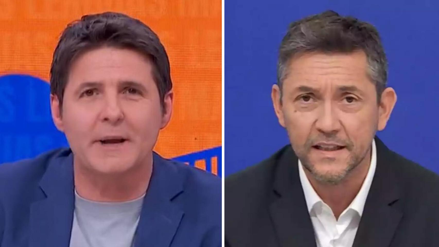 Jesús Cintora y Javier Ruiz en un fotomontaje de BLUPER.