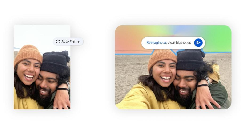 Ejemplo de foto mejorada con Auto Frame y Reimagine en Google Fotos