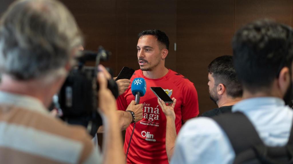 Alfonso Herrero, portero del Málaga, durante el 'media day' del club.