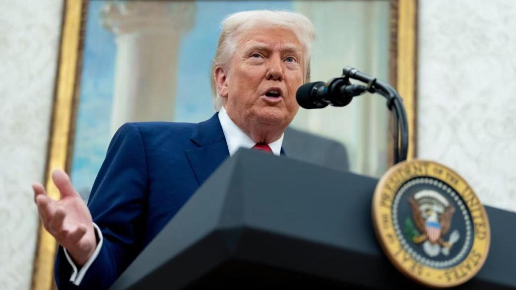 Donald Trump en el Despacho Oval.