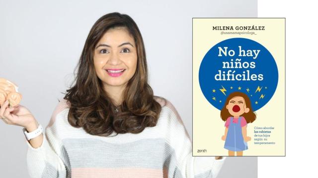 Fotomontaje de Milena González con la portada de su libro 'No hay niños difíciles'