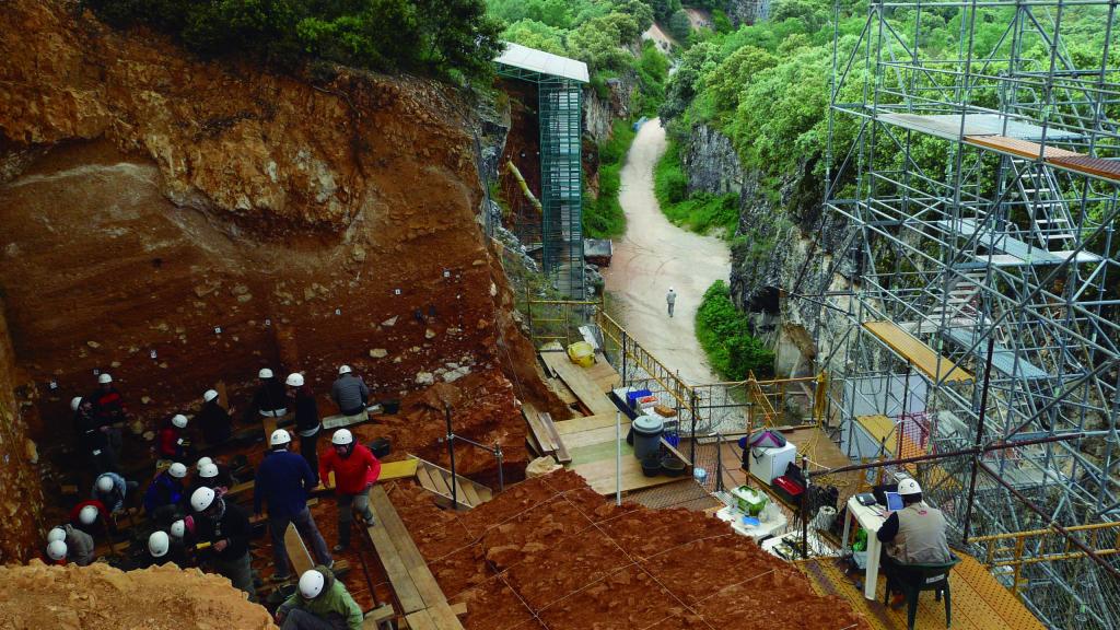 Vista de la Gran dolina, en el yacimiento de Atapuerca. Foto: Fundación Atapuerca