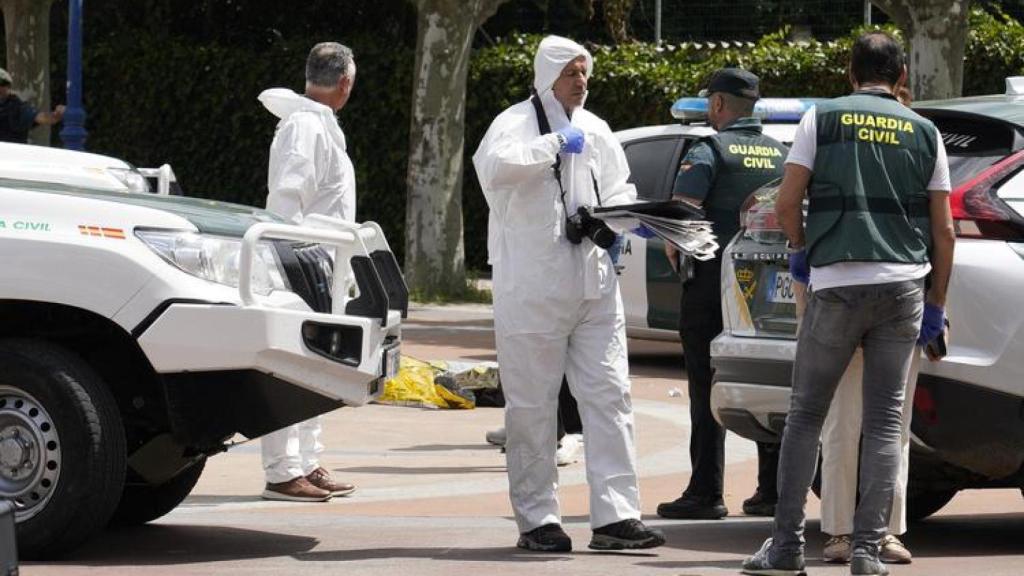 La Guardia Civil trabajando en el lugar del tiroteo