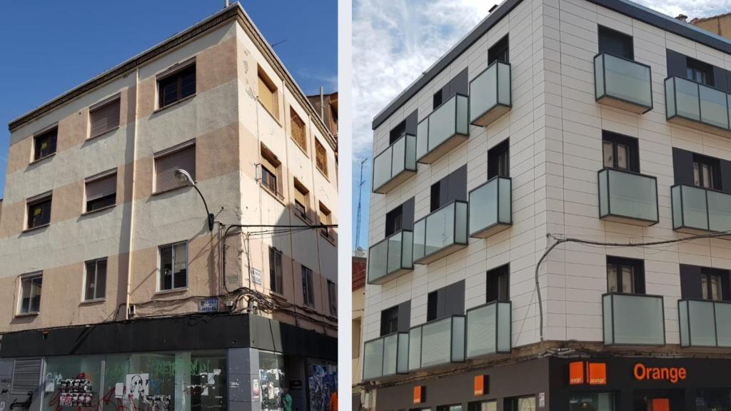 Un edificio rehabilitado en la calle Delicias, en Zaragoza.