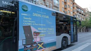 Uno de los autobuses TAM en Alicante esta primavera.