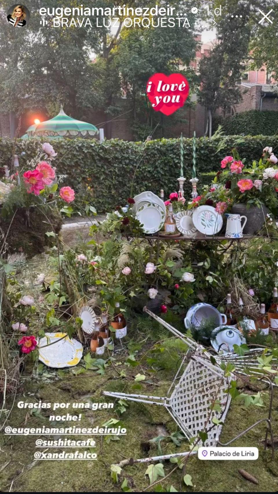 Un rincón de los jardines del palacio de Liria, en Madrid.