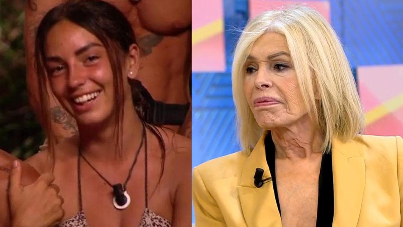 Anita en 'Supervivientes' y Bibiana Fernández en 'El programa de Ana Rosa'.