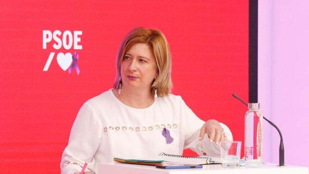 Leire Díez, durante un acto organizado por el PSOE en 2020.