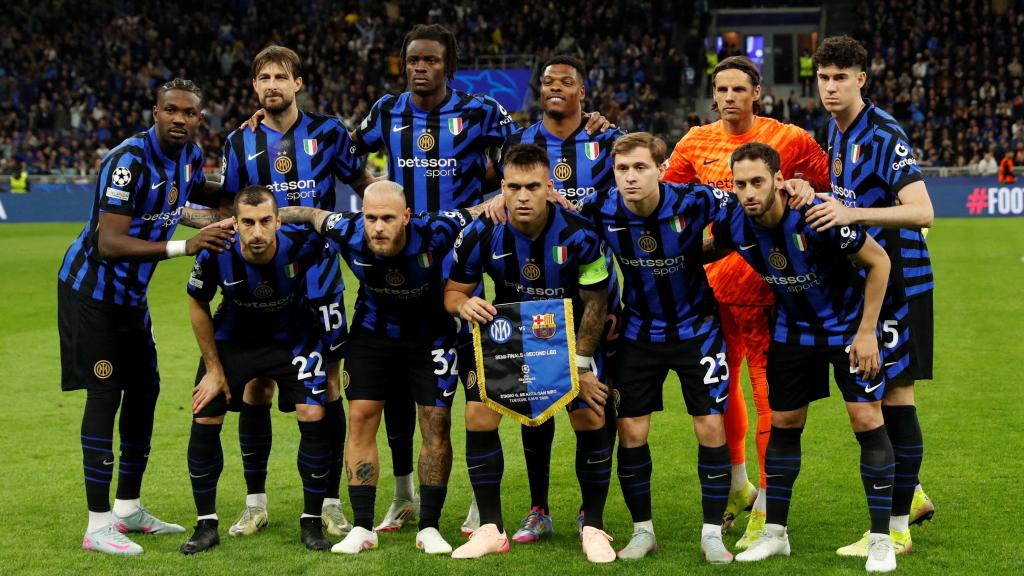 El once titular del Inter frente al Barça en las semifinales de Champions.