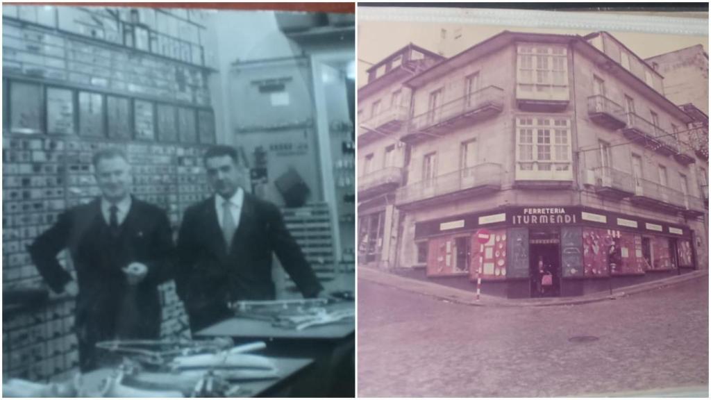 Los fundadores de Iturmendi y una imagen del antiguo local.