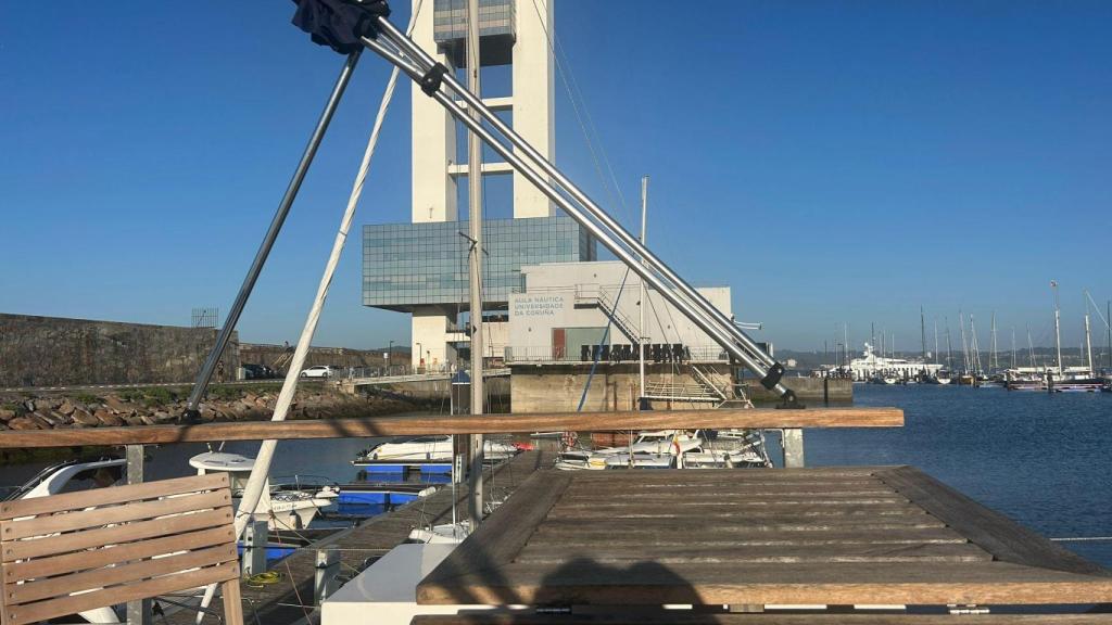 Terraza superior de la casa-barco.