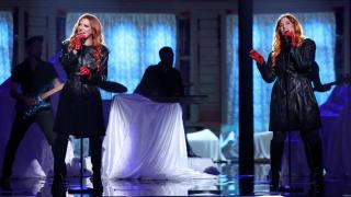 Leyre Martínez junto a Ana Guerra en ‘Tu cara me suena’.