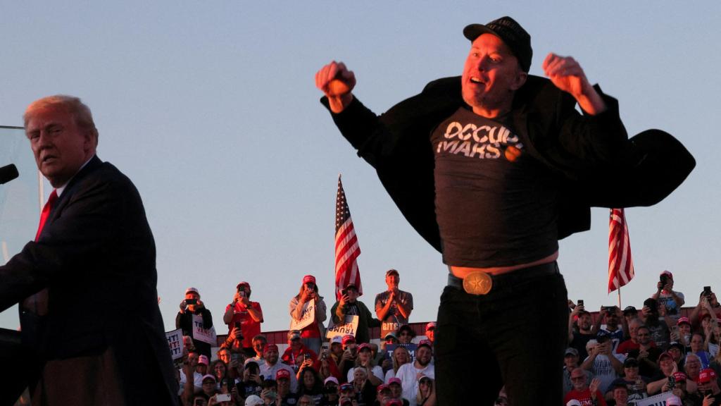 Elon Musk en el mitin del 5 de octubre del año pasado en el que Donald Trump regresaba a Butler, (Pennsylvania), la localidad donde sufrió un atentado en julio.