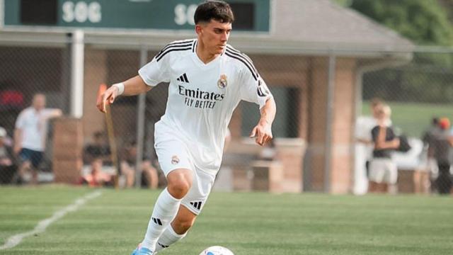 José Antonio Reyes López en un partido esta temporada con el juvenil del Real Madrid.