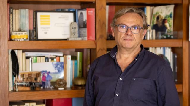 Ángel García Vidal, antes de la entrevista.