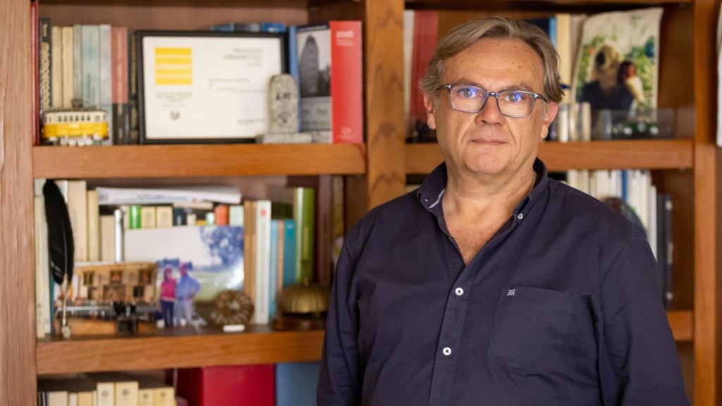 Ángel García Vidal, antes de la entrevista.