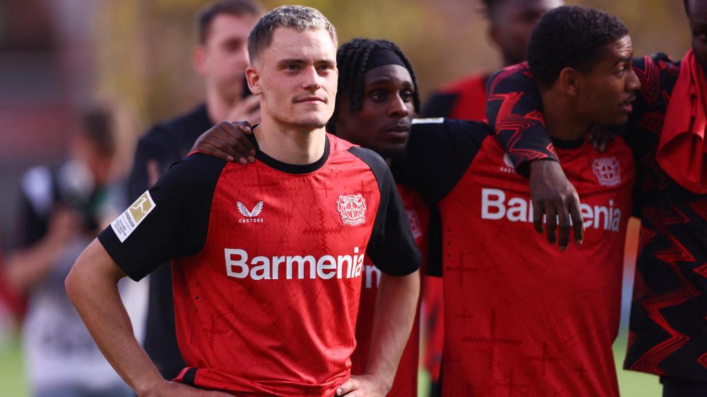Florian Wirtz, tras disputar su último partido con el Leverkusen.