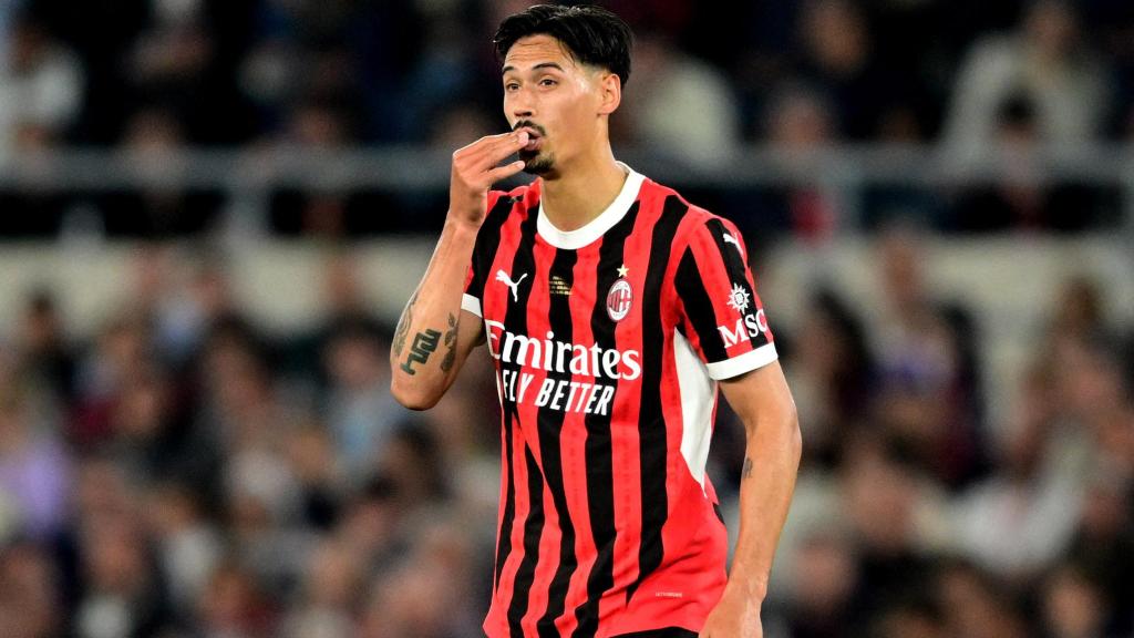 Reijnders, durante la final de Coppa de Italia.