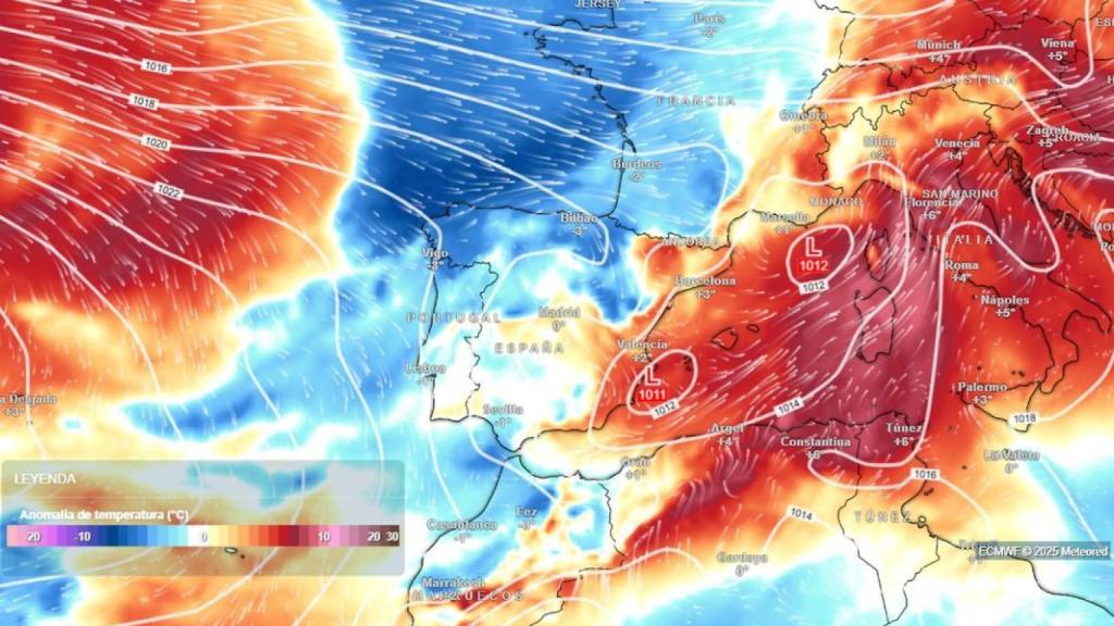Las tormentas afectarán sobre todo al norte y este peninsular. Meteored.