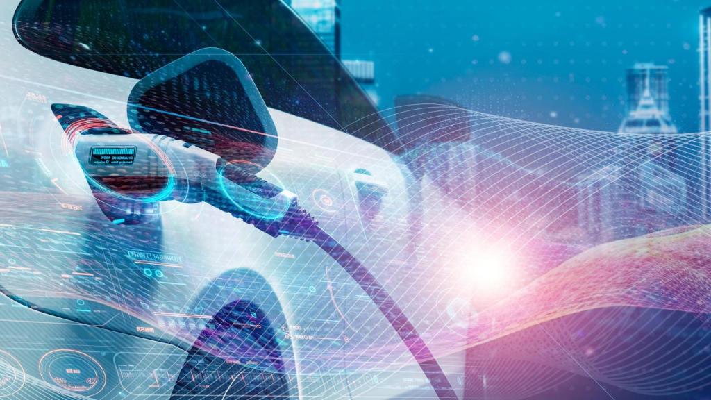 Ilustración de la movilidad urbana del futuro.