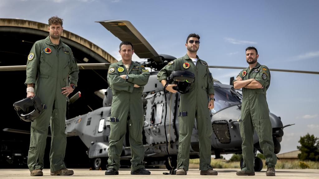 El equipo del teniente coronel Martínez Aísa durante los ejercicios APROC.