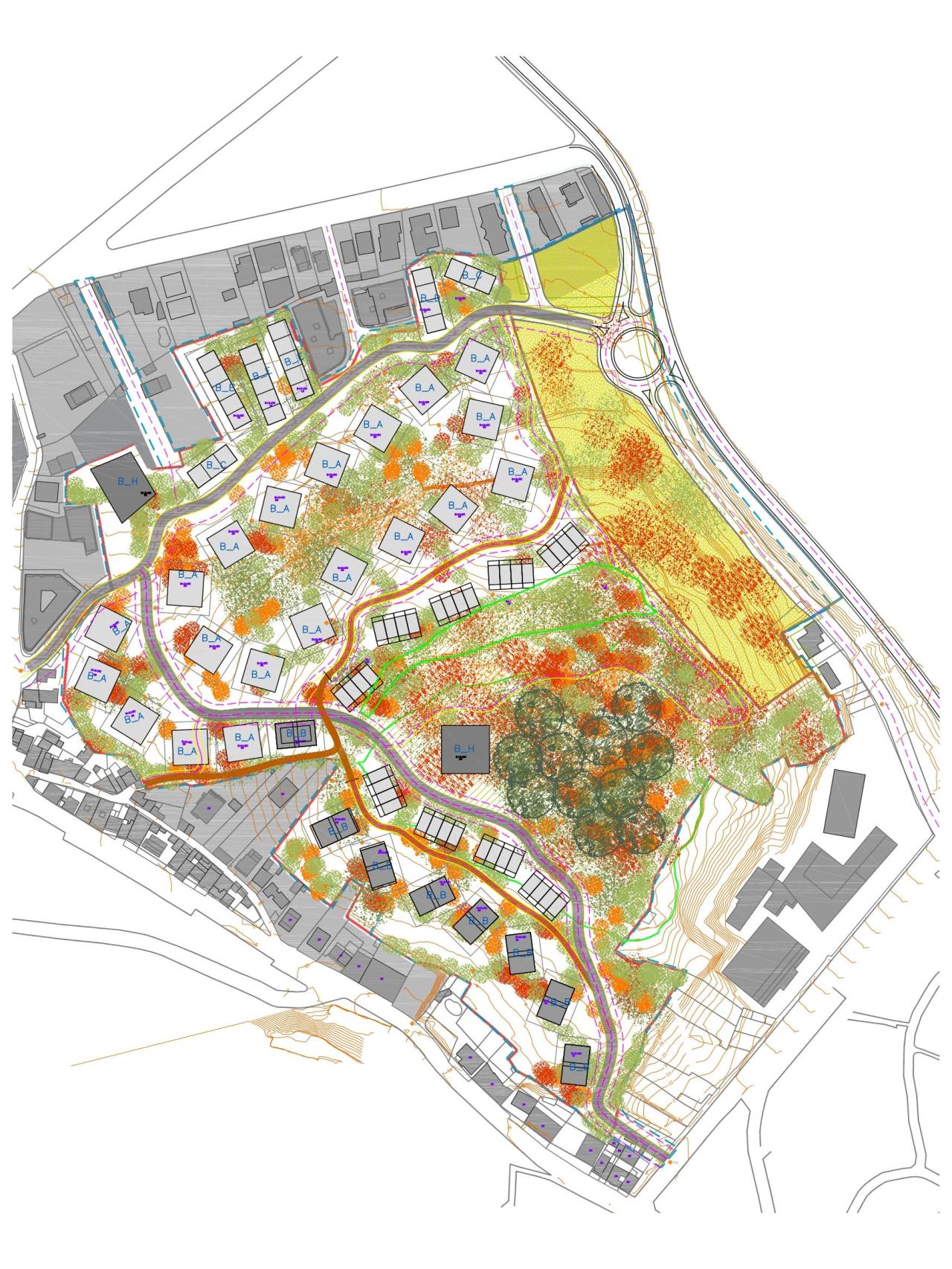 Plano de Monte Piñeiro en Miño.