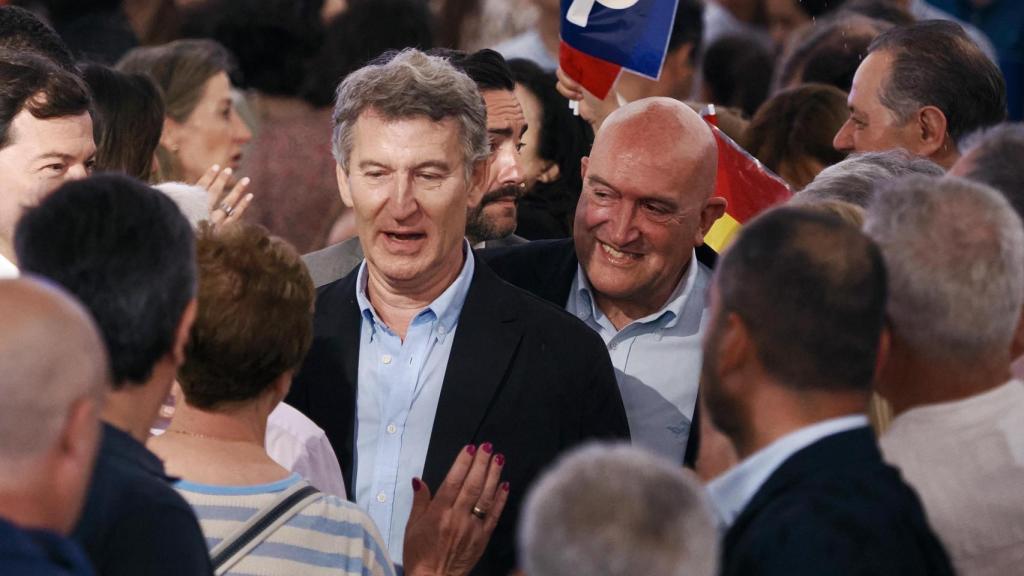 El presidente del PP, Alberto Núñez Feijóo, abrió este viernes en Valladolid su campaña interna ante la celebración del Congreso Nacional del partido.