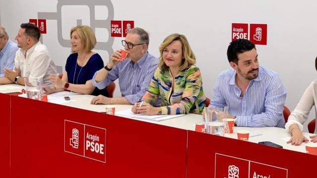 Alegría, este viernes en la sede del PSOE-Aragón.